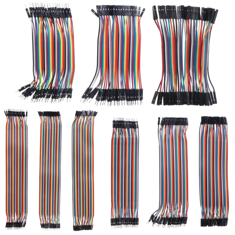 E7CD 40Pcs Cables M-F/M-M/F-F Jumper Breadboard Wire Colorful GPIO Ribbon for DIY Kit