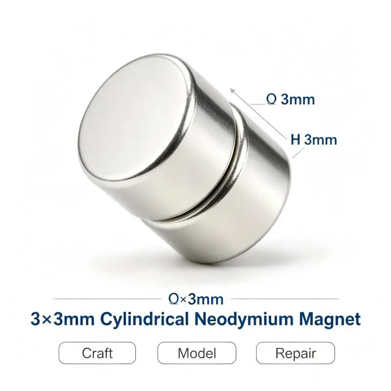 3x3mm N35 Neodymium Magnet, Mini Round Disc NdFeB Rare Earth Magnet for DIY 3*3mm