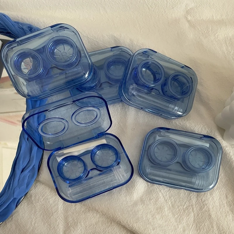 Klein Blue Small Contact Lense Storage Box Contact Len Case Cosmetic Contact Lense Box Colored Case Portable Transparent 2026New