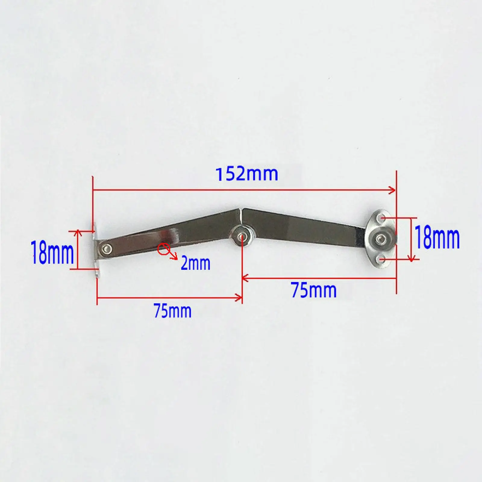 Lid Stay Hinge with Mounting Screws Versatile Multipurpose Replacement Portable Cabinet Hinge for Cupboard Jewelry Case Chest