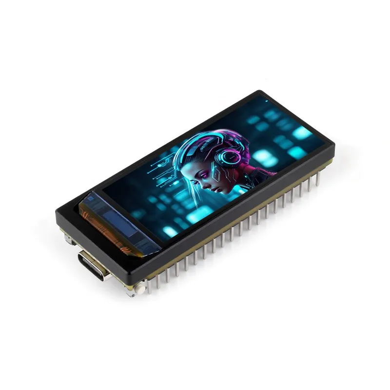 ESP32-S3 Placa de desenvolvimento de display AMOLED de 1,91 polegadas, 240 × 536, processador dual-core LX7 de 32 bits, frequência de até 240 MHz, aceleromet