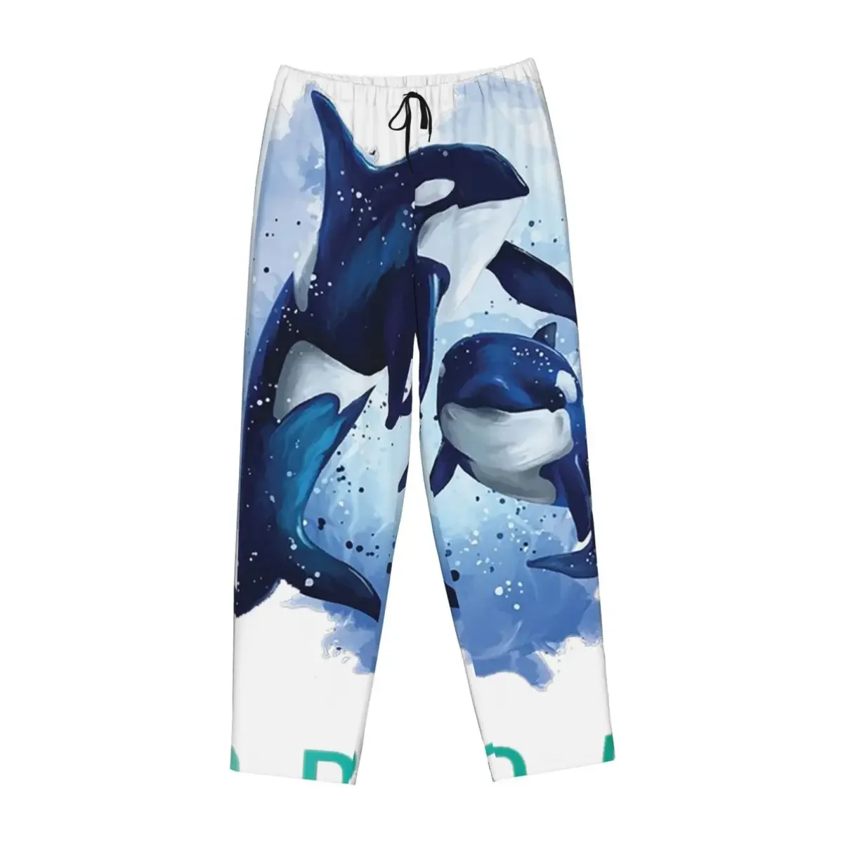 

Женские пижамные брюки Custom Orca Aquatic Sea Ocean Killer Whale с карманами для отдыха и сна