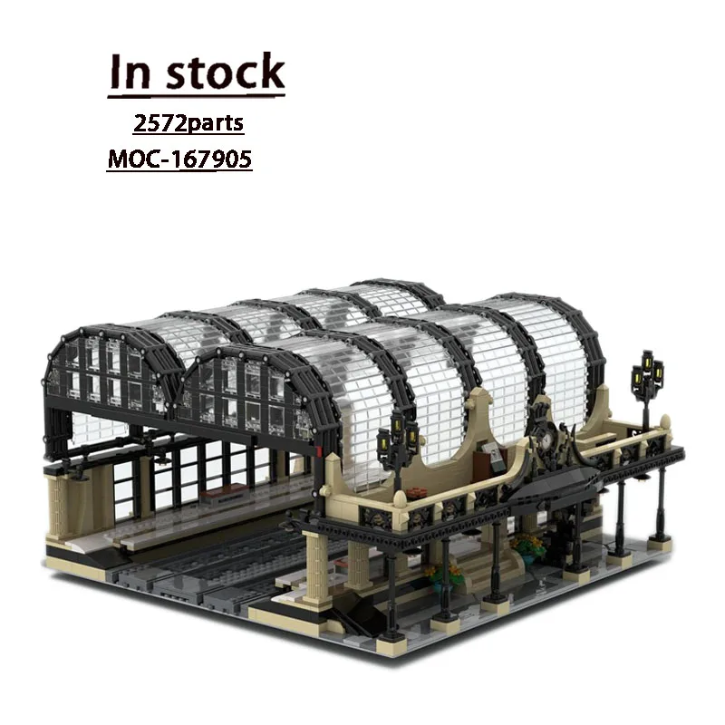MOC-167905 Estação de Carga de Transporte de Carga Street View Modelo de Blocos de Construção • 2572 PartsMOC Criativo Meninos Crianças Brinquedos de Aniversário Presentes