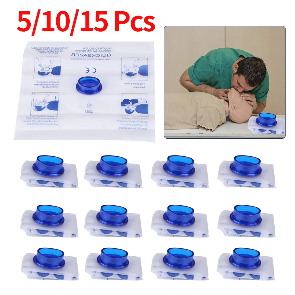 Disposable CPR Face Shield Portable Emergency Aid Artificial Respiration Breathing Mask First Responder CPR Barrier Rescue Tools