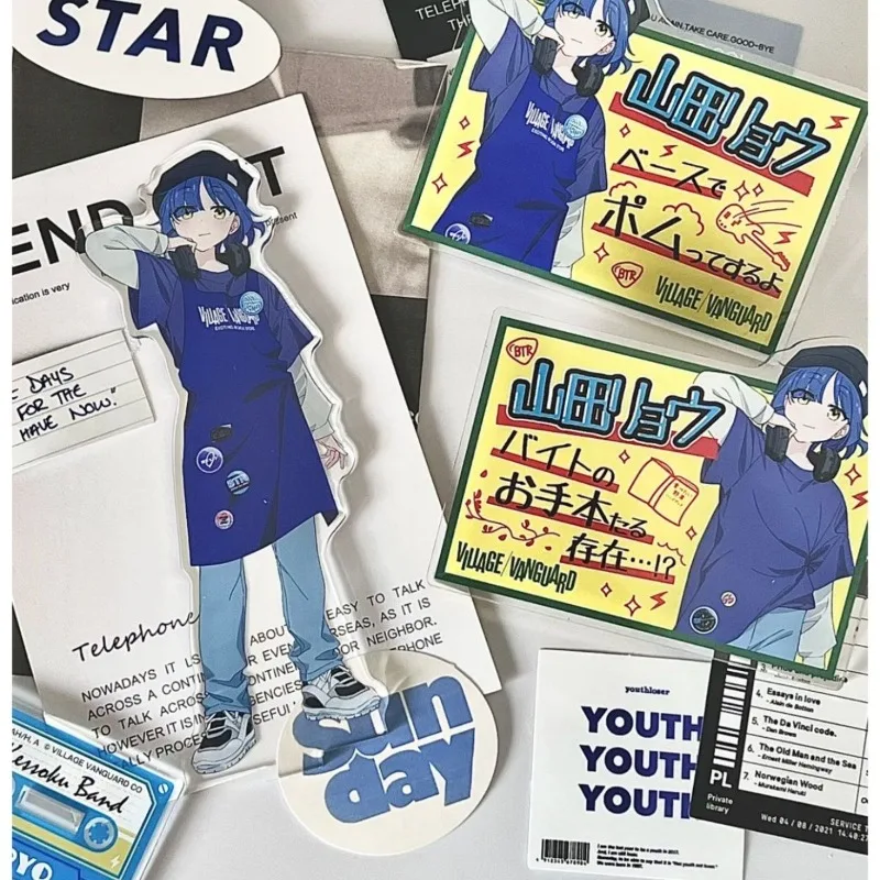

Bocchi The Rock Anime Action Figure Ornament Model Accessories Yamada Ryo Acrylic Stand Friend Kids Gifts Collection Toys Cos