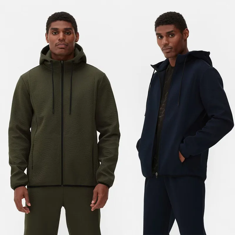 

Men's Hoodie Sweatirt Casual Spor Thin Jaet Running Outdoor Spring Autumn Polyester Fiber Long Sve Zipper Closure