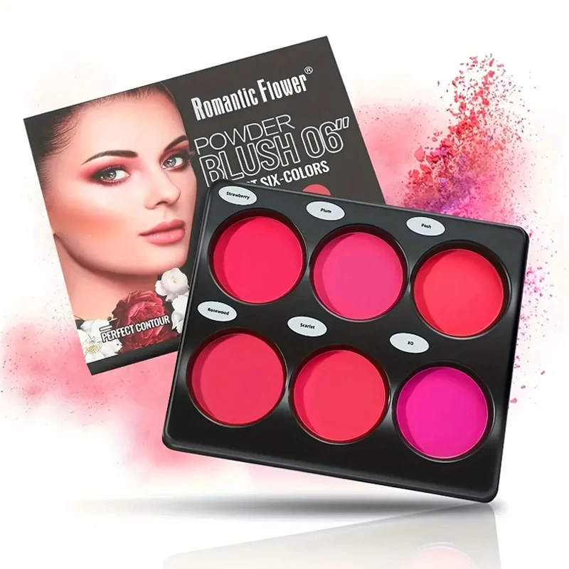 6 Colors Natural-toned Eye Shadow Palette Matte Blush Palette Lasting Natural Contouring Matte Suitable For Cheek Facial Makeup