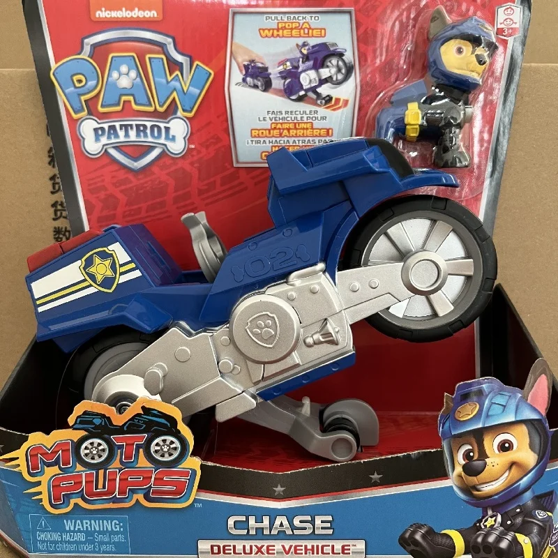 New Original Paw Patrol Pull-Back Motorcycle Toys Action Figures Paw Patrol Rescue Vehicle Set Kids Children Toys Birthday Gifts