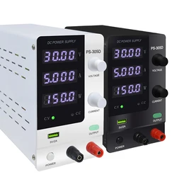 USB DC Regulated Laboratory Power Supply Adjustable 30V 5A Voltage Regulator Stabilizer Switch Bench Power Source ON/OFF