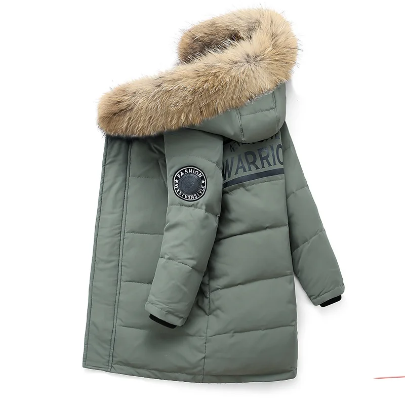 2024 russo inverno bambini ragazzo piumino con cappuccio impermeabile addensare caldo ragazzo capispalla cappotto 4-14 anni bambini Parka adolescente