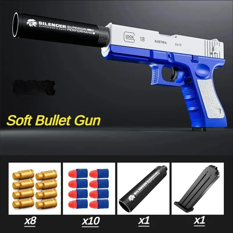 

Soft Bullet Toy Gun Shell Ejection Foam Darts Pistol Desert Eagle Airsoft Gun shell ejecting Gun Gifts for Boys