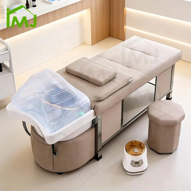 Custom Salon Hair Wash Head Spa Bed Simple Version of the Water Cycle Shampoo Bed With Lamp