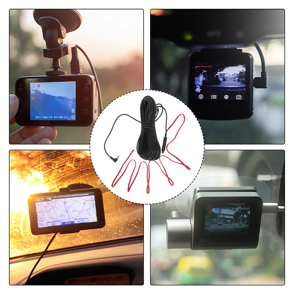 

2pcs Car Recorder Extension Cable Backup Camera Wire Reverse Camera Extension Cord For Dash Cam Truck Van Trailer 4 Pin 2.5Mm