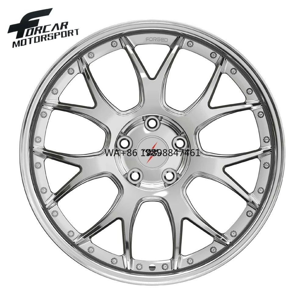 

Silver Color Two-Piece Forcar Factory Motorsport Custom High Performance 16-24 Inch Alloy Forged Wheels Rims