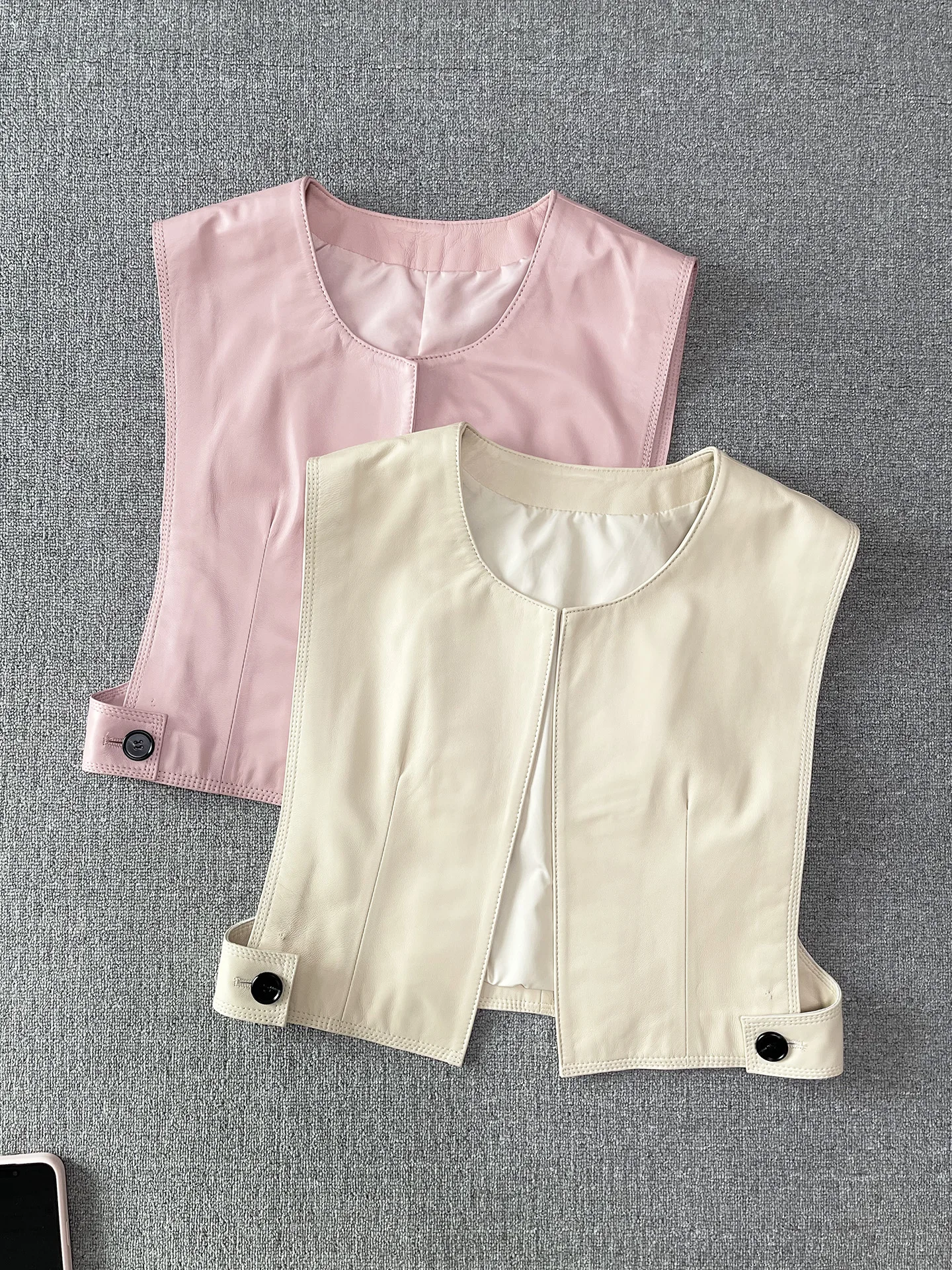 

Новинка 2023 года, женский кожаный жилет ort Svel round Ne из вожной кожи, модный, универсальный, дышащий, для поездок на работу, Profion...