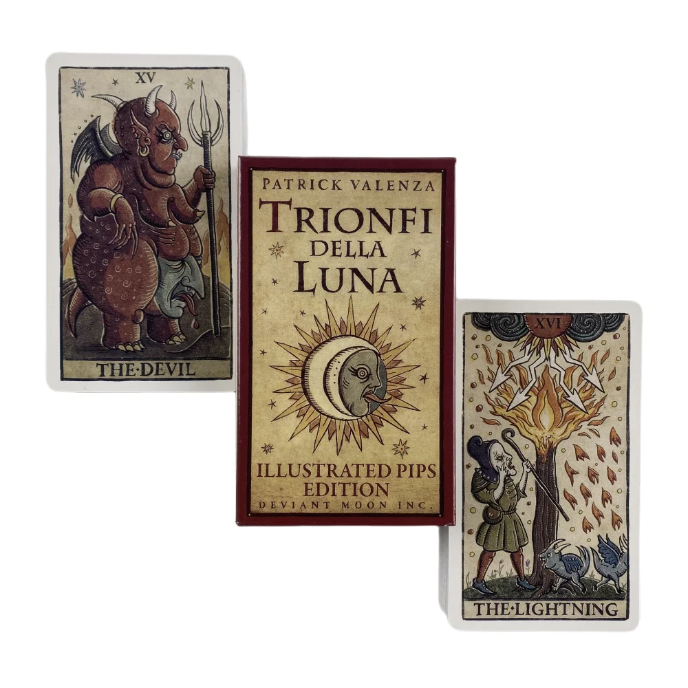 Trionfi Della Luna Tarot Cards Fortune-telling Oracle Divination Edition Creativity ILLUSTRATED Moon Board Game Deck