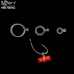 MNFT-bandas elásticas para cebo, anillos de goma para pesca de carpa, transparentes, tamaño 3mm, 5mm, 8mm, 72 unidades