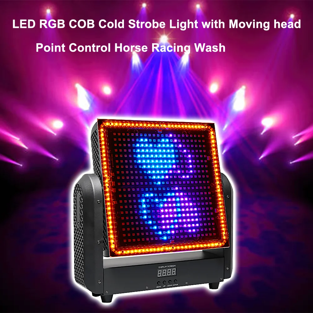 

Светодиодный RGB COB холодный стробоскоп с подвижной головкой и точечным контролем Horse Racing Wash Flash Effect 5050 шарик для DJ Disco Party Wedding