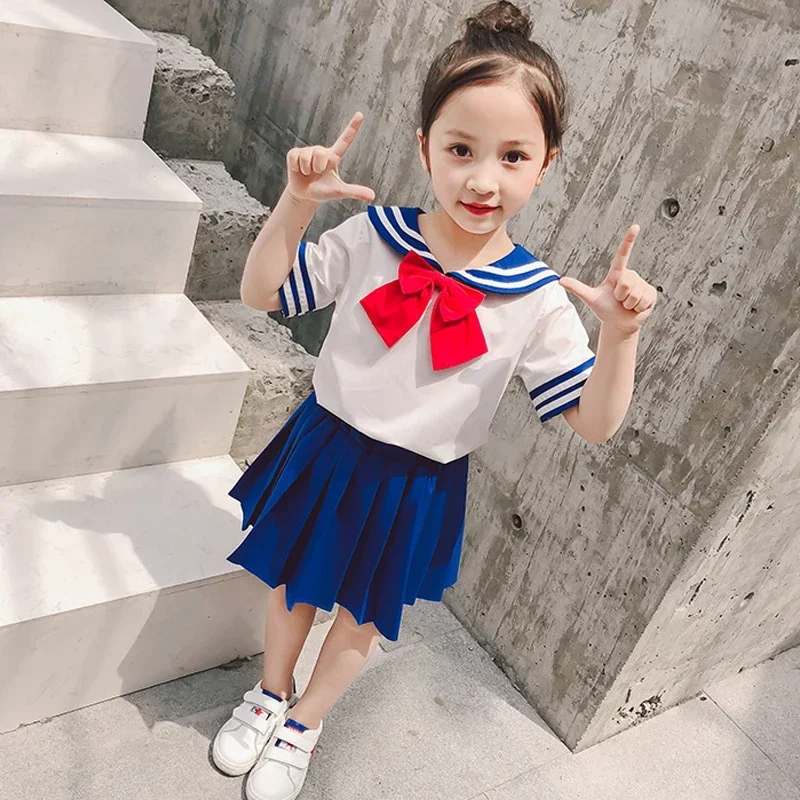 Traje de cosplay de Sailor Moon de anime para niños (G875): disfraz de Halloween para niñas con faldas Chibiusa, estilo ligero de verano – Ideal