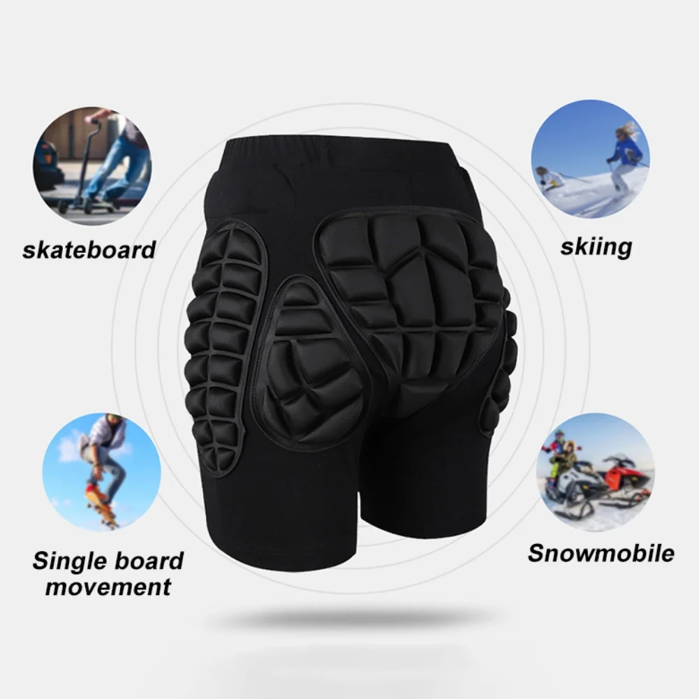 Skateboarding Shorts Protective Underwear Hip Butt Pad Short Pants for Ski Sports Compression