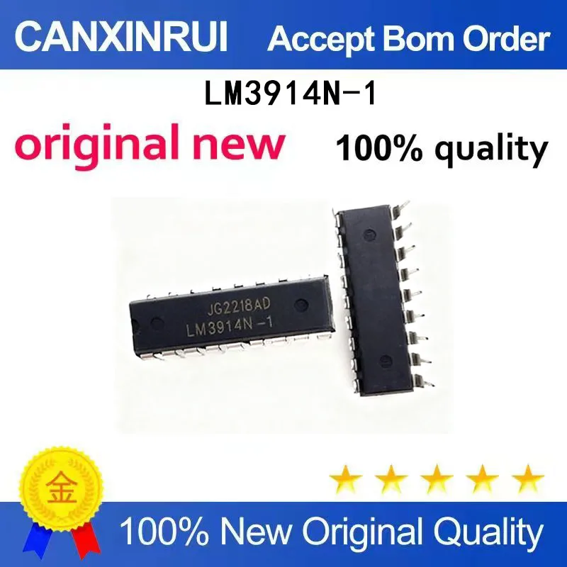 (5-100 Pieces) original direct insertion LM3914N-1 LED bar graph display driver DIP-18 spot chip