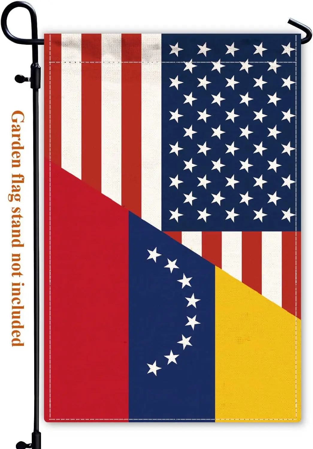 Venezuela USA Friendship Garden Flag,12x18 in Heavy Duty Venezuelan America US Outdoor Banner for Patio Yard with Double Side