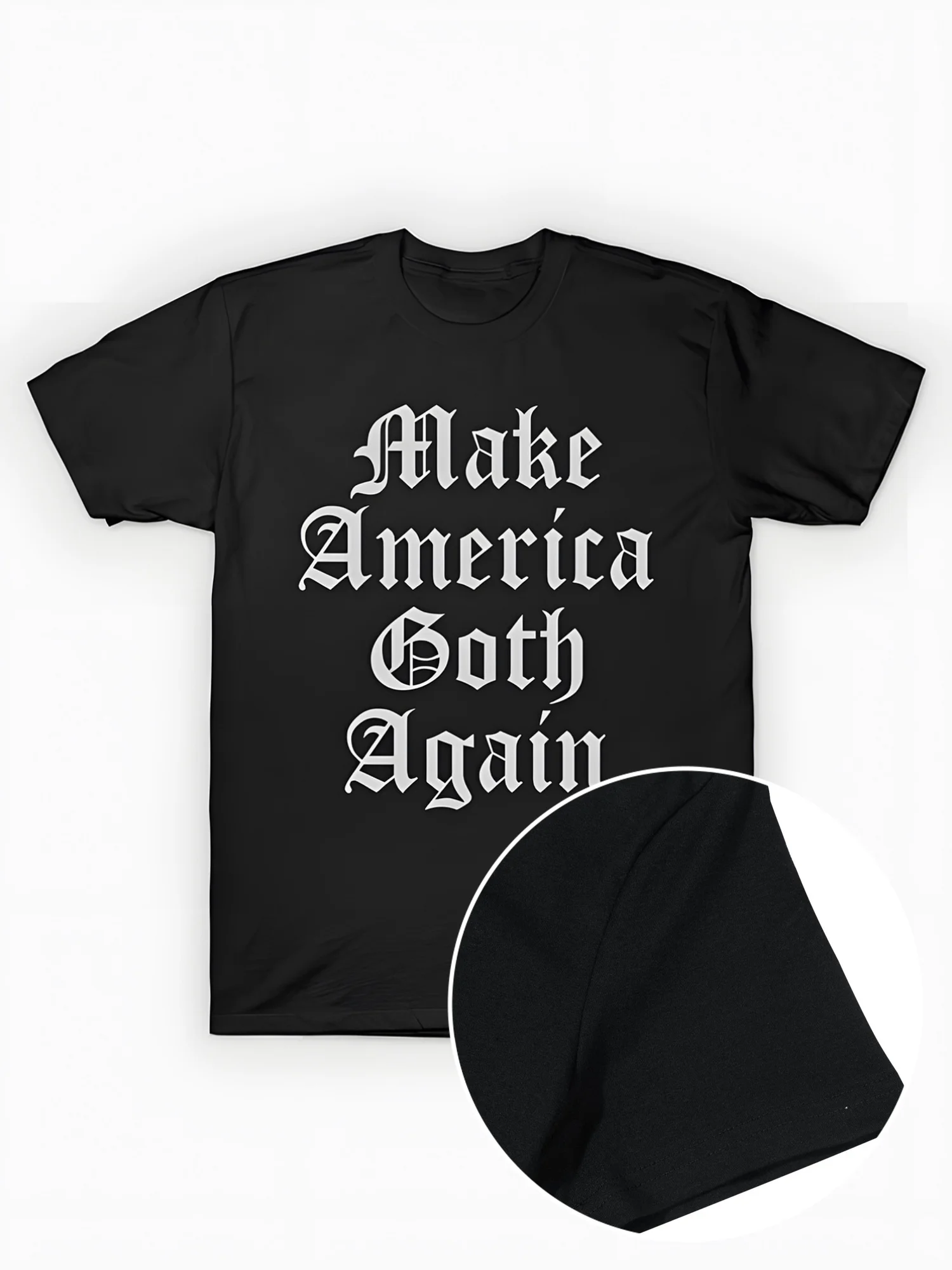 

Funny Graphic Goth T-Shirt - Short Sleeve Men's Casual Humor Tee for Patriotic Americans - Unique Gift Idea