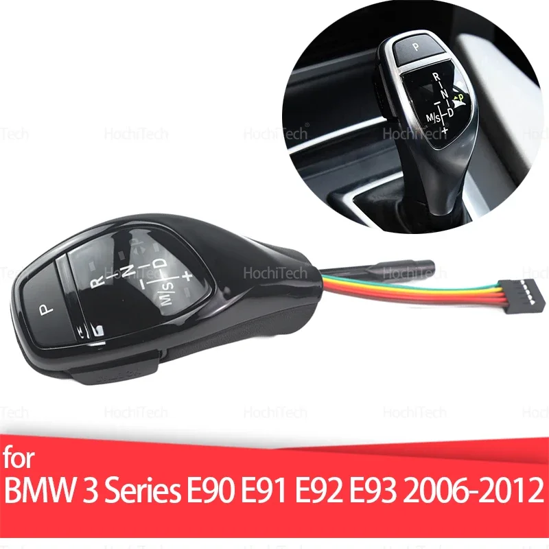 

Для BMW 3 серии E90 E91 E92 E93 2006-2012 Черная ручка переключения передач из искусственной кожи со светодиодной подсветкой Ручка переключения передач Рычаг переключения передач Головка ручки