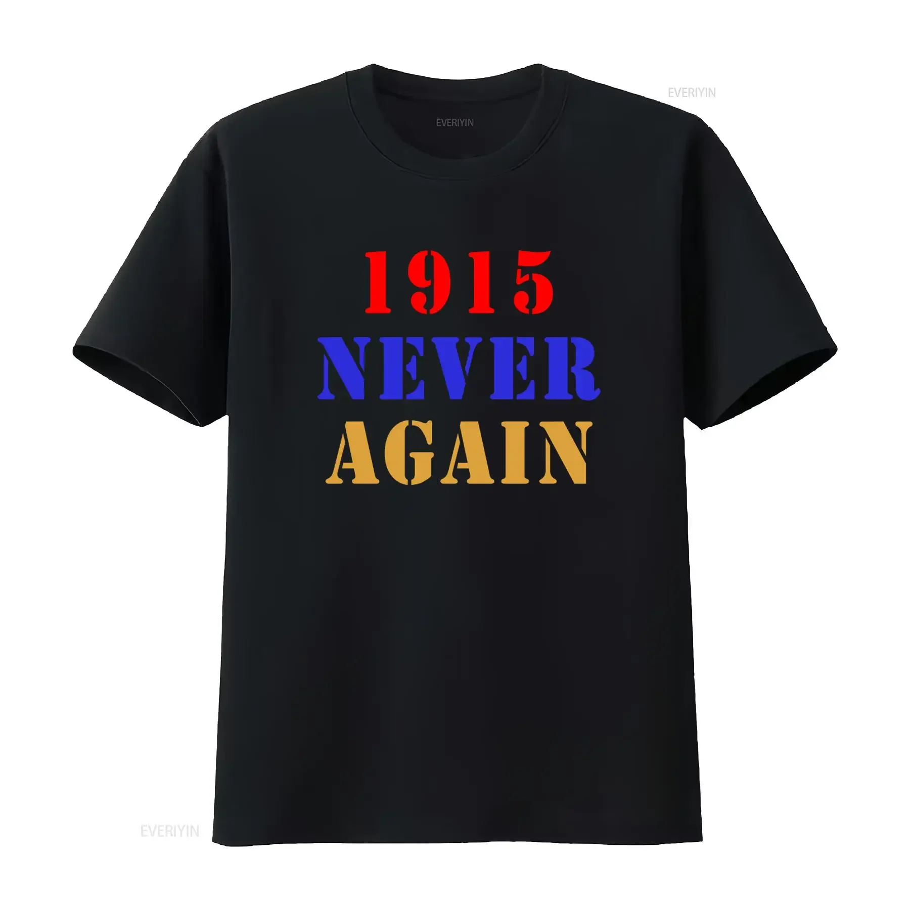 1915 Never Again T Shirt Artsakh Strong Defend Armenia Armenian  vintage Washed homme Comfortable Soft graphic Unisex Stylish