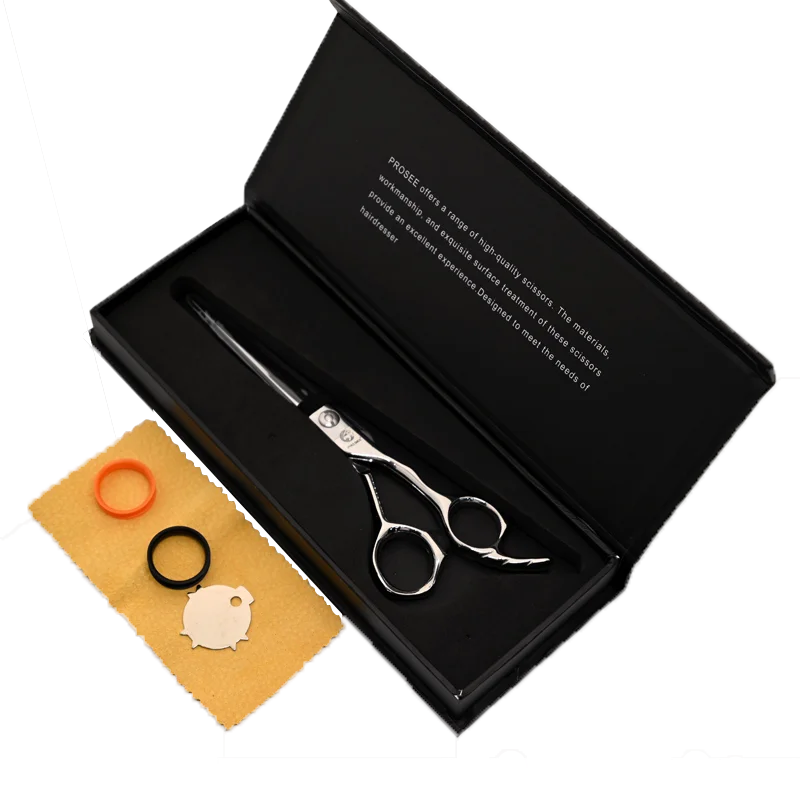 Professionelle VG10 Edelstahl-Haarschere für die rechte Hand, Haarpflegeschere von Direct Factory, Friseur-Scheren-Werkzeug-Set – Detail 14