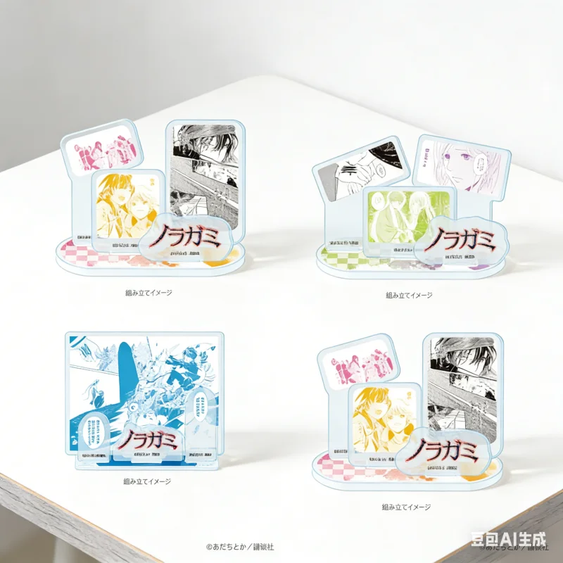Anime Noragami Cartoon YATO Yukine Iki Hiyori Acrylic Stand Model Plate Figure Desktop Ornament Four plugins Gifts For Friends