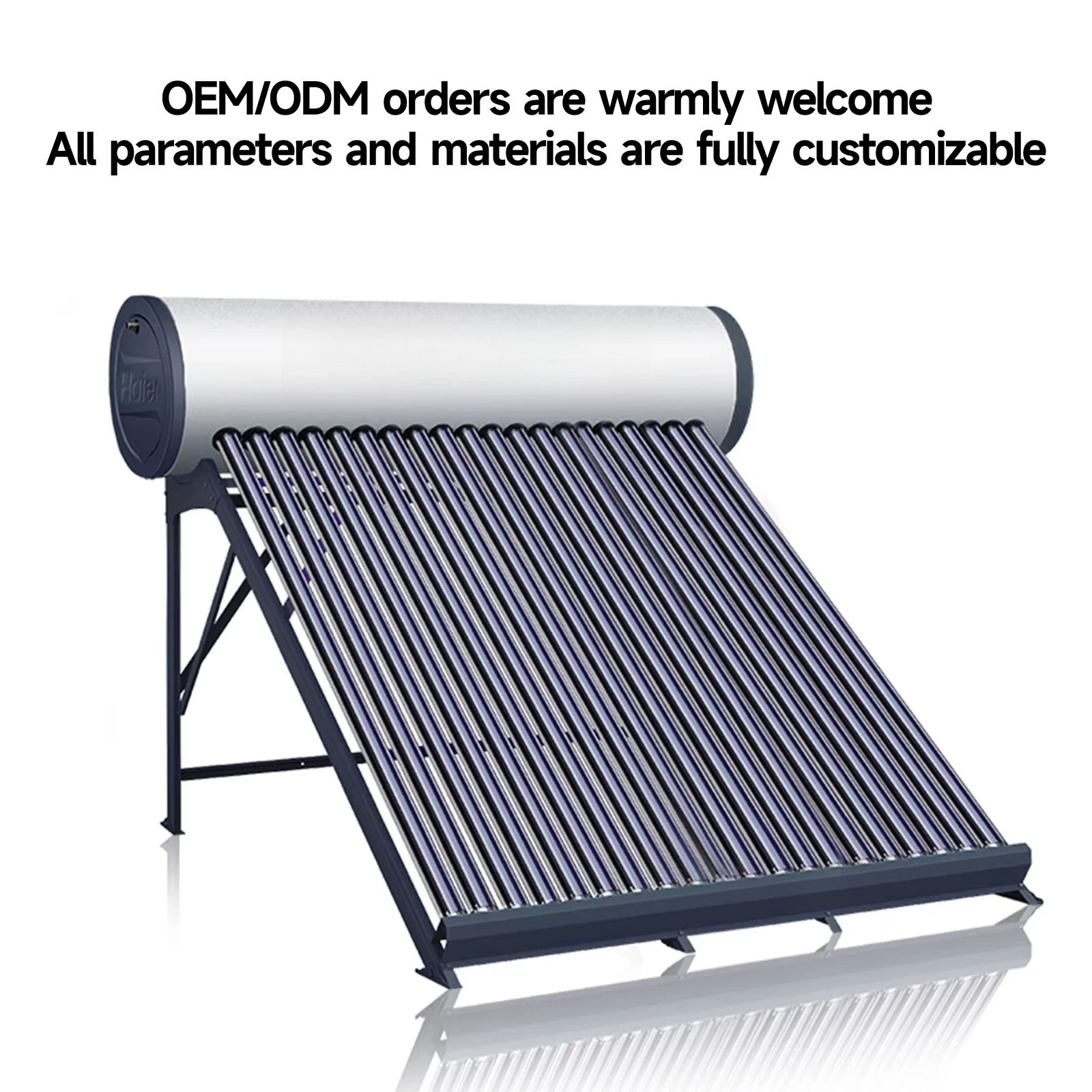 Wholesale Ready to Ship Support OEM ODM Haier 200L Non-Pressurized Solar Electric Water Heater for Hotel Outdoor Use Vacuum Tube