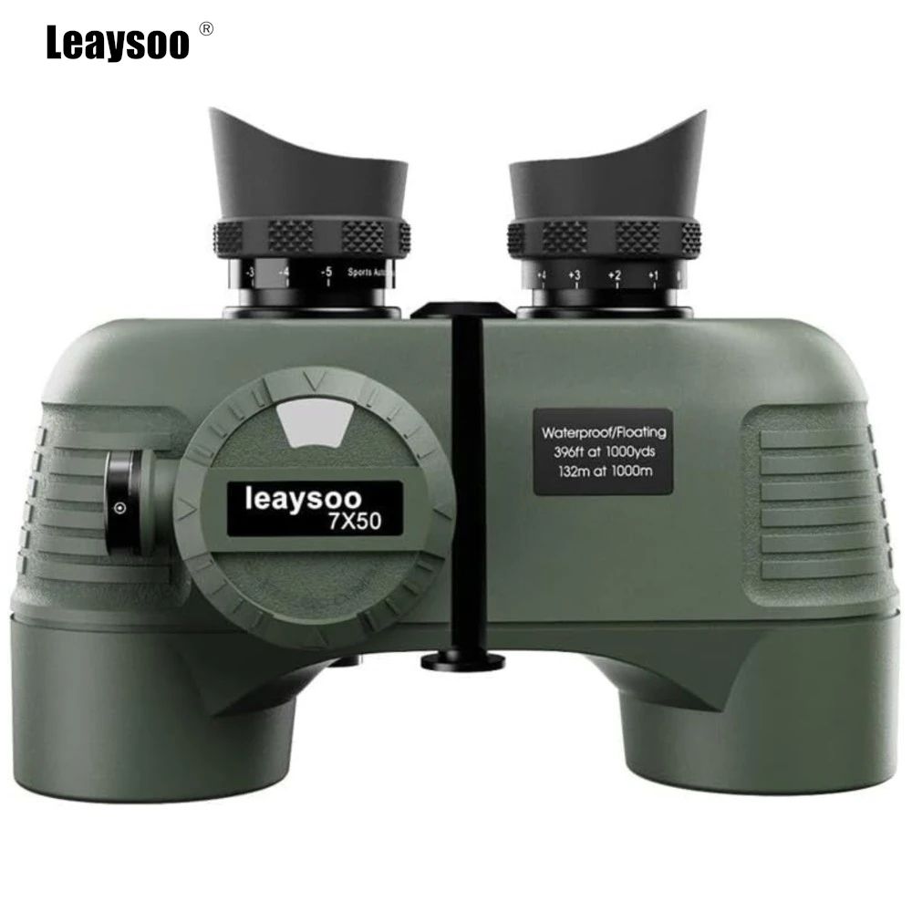 7x50 HD Binoculars High Power Low Light Night Vision Binoculares with Directional Compass Rangefinder Scale for Outdoor Hiking