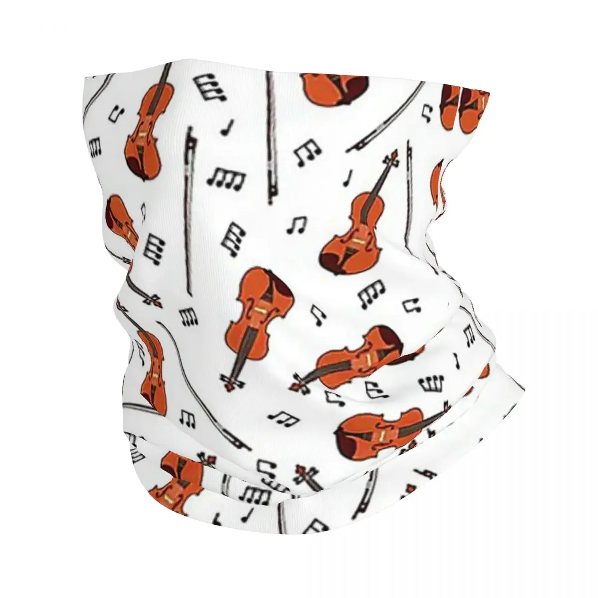 Violin And Music Notes Bandana Neck Cover Printed Face Scarf Multi-use Cycling Scarf Running For Men Women Adult Breathable