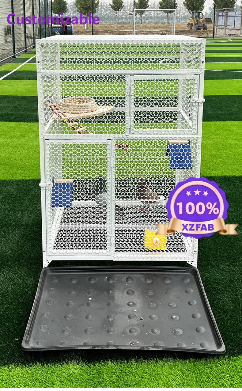 Factory Direct 2026 Metal Thickened Budgerigar Myna Myna Wenniao Peony Bird Cage Breeding Cage