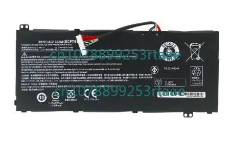 

Аккумулятор для ноутбука AC17A8M 11,55 В 5360 мАч 61,9 Втч для серии Spin 3 SP314-52, для ноутбуков серии TravelMate X40-51 X30-51 X3410