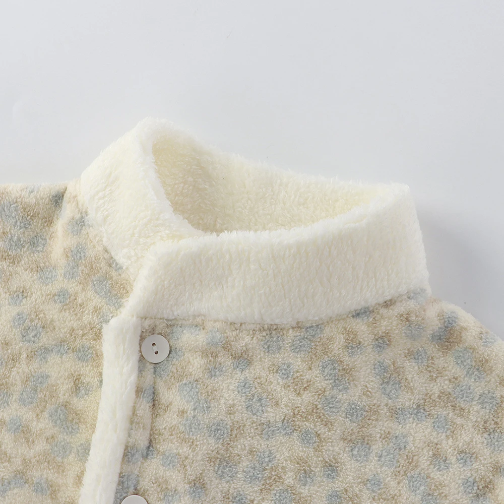 1-12T Winter Fleece-gefüttertes Mädchen-Homewear-Set Kinder-Pyjamas für Jungen Kinder-Sets und Outfits Kinderkleidung Mädchen 2-teilig – Detail 7