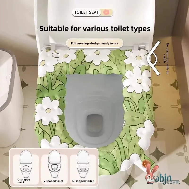 

Утолщенное силиконовое сиденье для унитаза из ЭВА, водонепроницаемое, всесезонное, универсальное, высококачественное, для дома и ванной комнаты