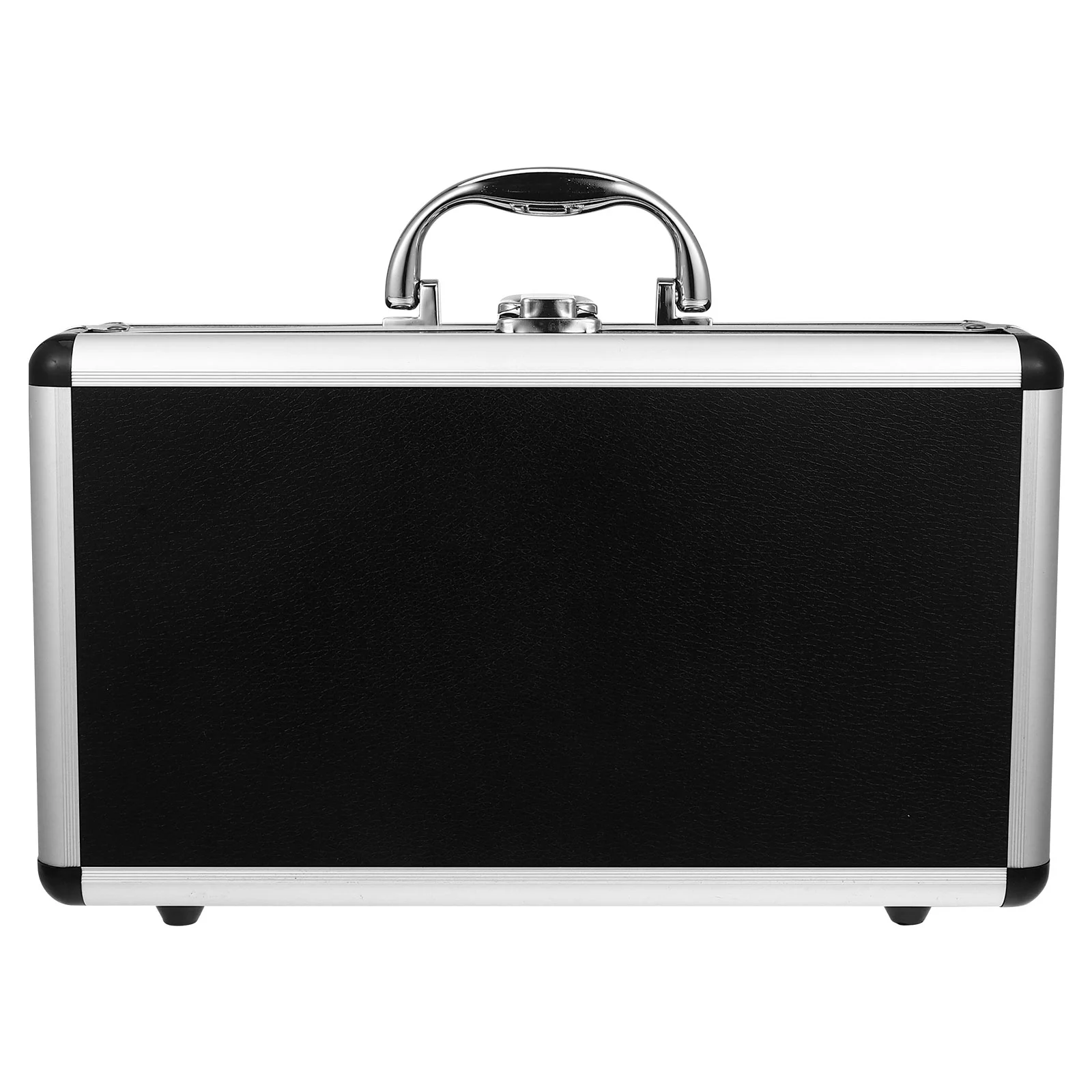 

03 Black Aluminum Tool Box Password Lock Large Capacity Storage for Aluminum Alloy Tool Box Hardware Jewelry Office Travel