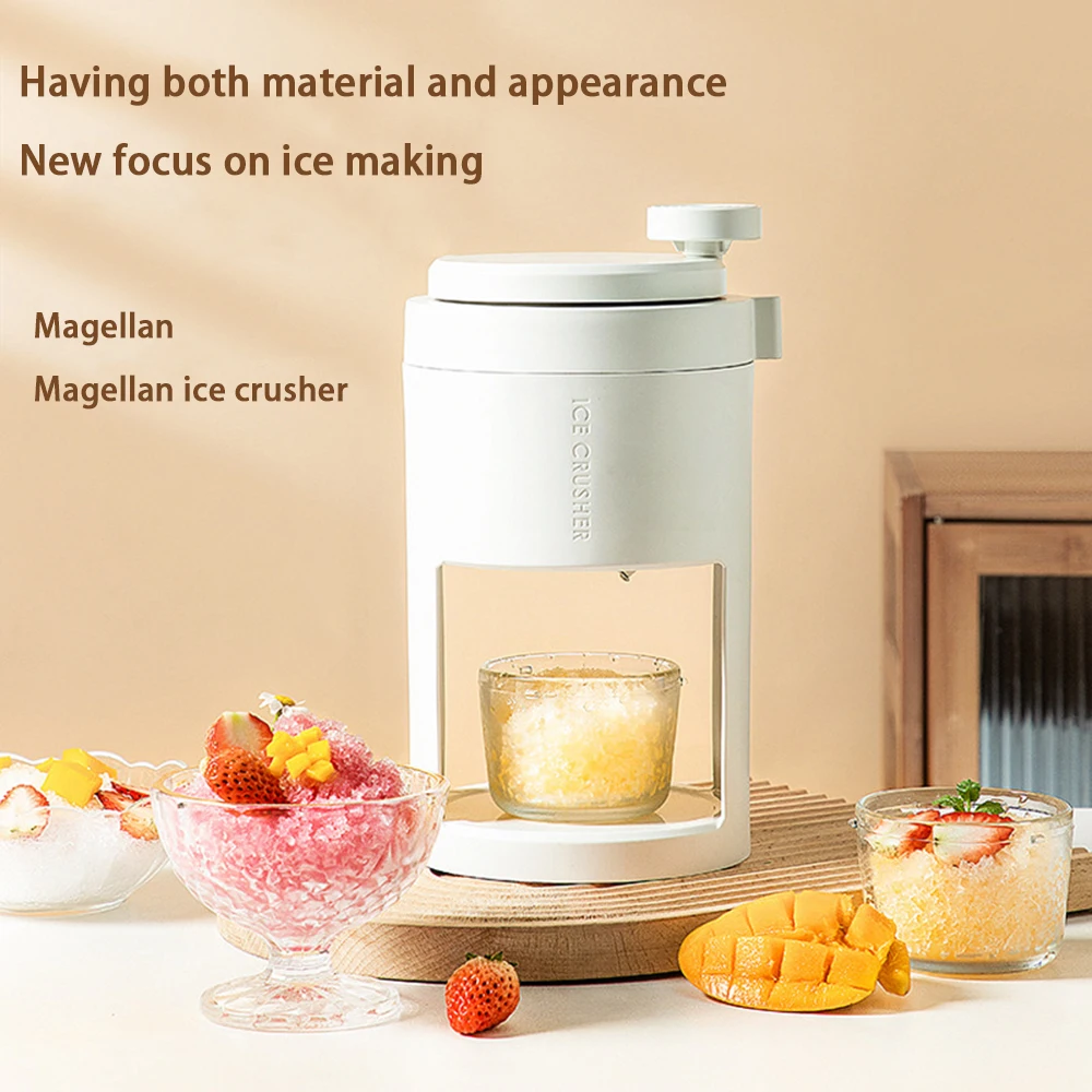 DIY Small Manual Milk Shake Smoothie Maker Machine Hand Blender Portable Shaved Ice Crusher Kitchen Milkshake Ice Mold with Bowl