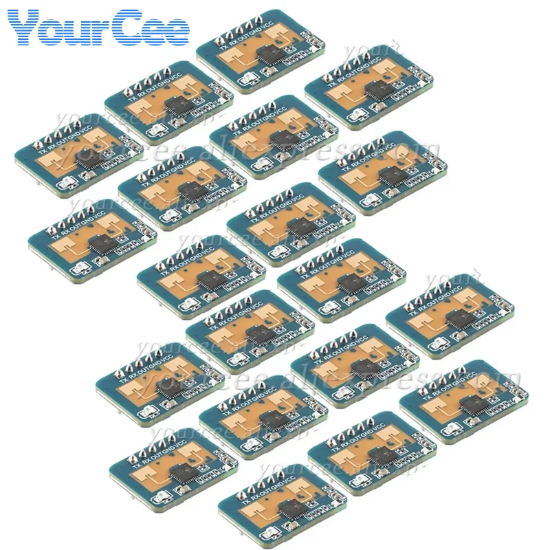 20 pcs/5 pcs 24 Ghz Menselijke aanwezigheidssensor HLK-LD2410C LD2410C Millimeter Wave Radar Module Contactloze Hartslag Bewegingsdetectie