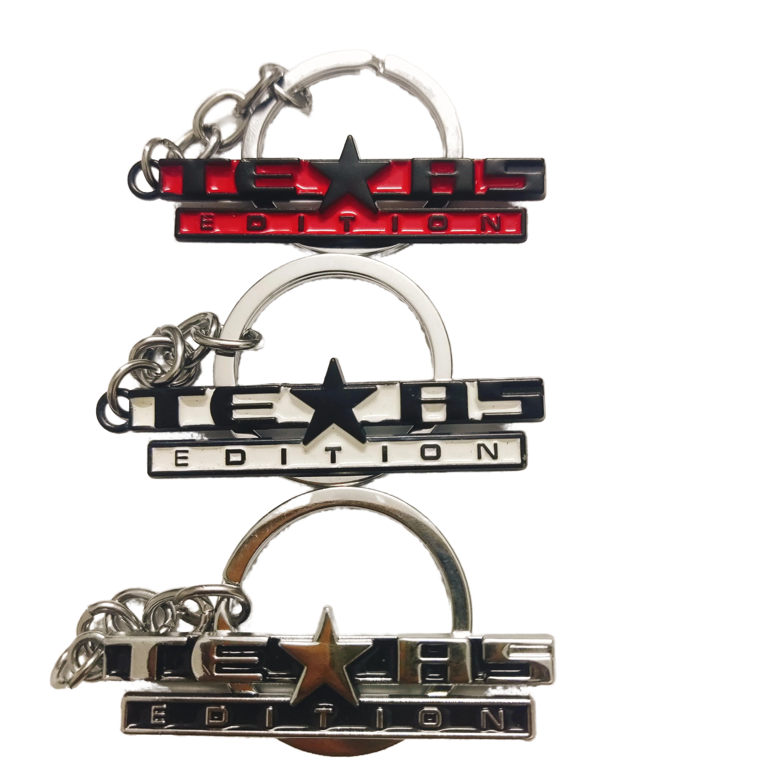 Texas Logo Keychain, 3D Metal Keyring, Applicable for TOYOTA Camry, TESLA Model Y, TESLA Model 3, HONDA Civic, TOYOTA RAV4.