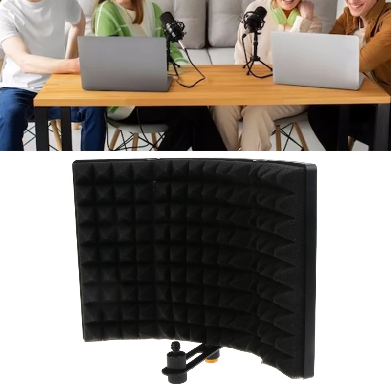 Microphone Shield Reflection Filter Absorbent Foam Soundproof Vocal Shield