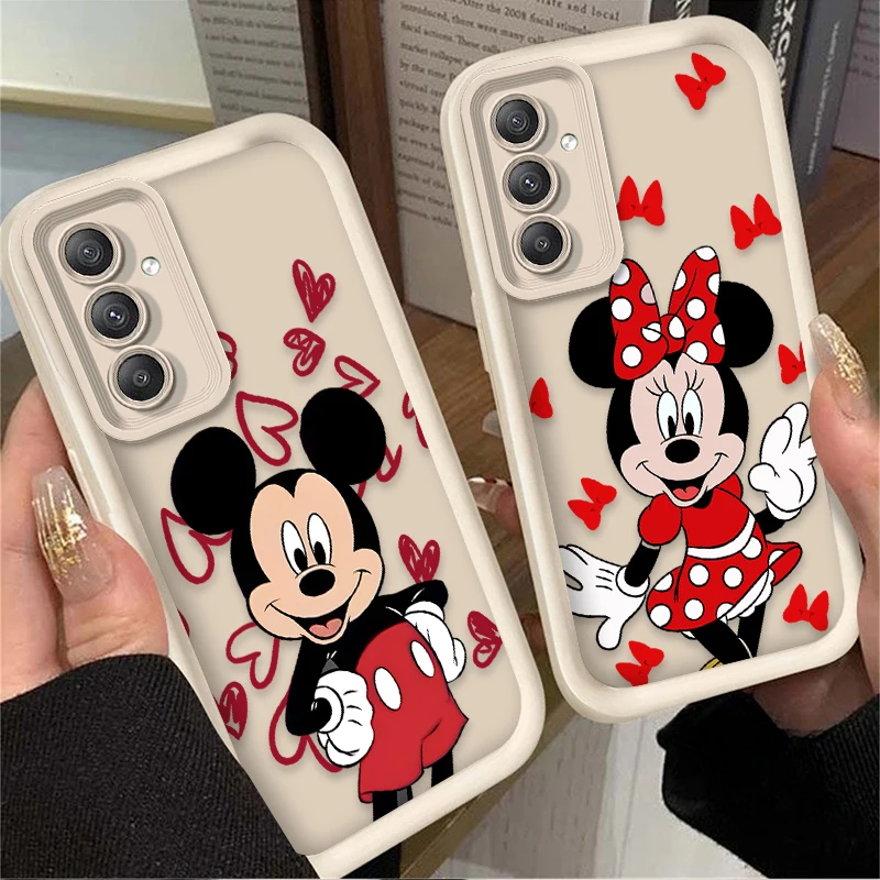 Couple Mickey Minnie Soft Case for Samsung Galaxy A35 A55 A15 A25 A16 A06 A05 A05S A24 A13 A23 A12 A22 A32 A52 A71 A51 4G Cover