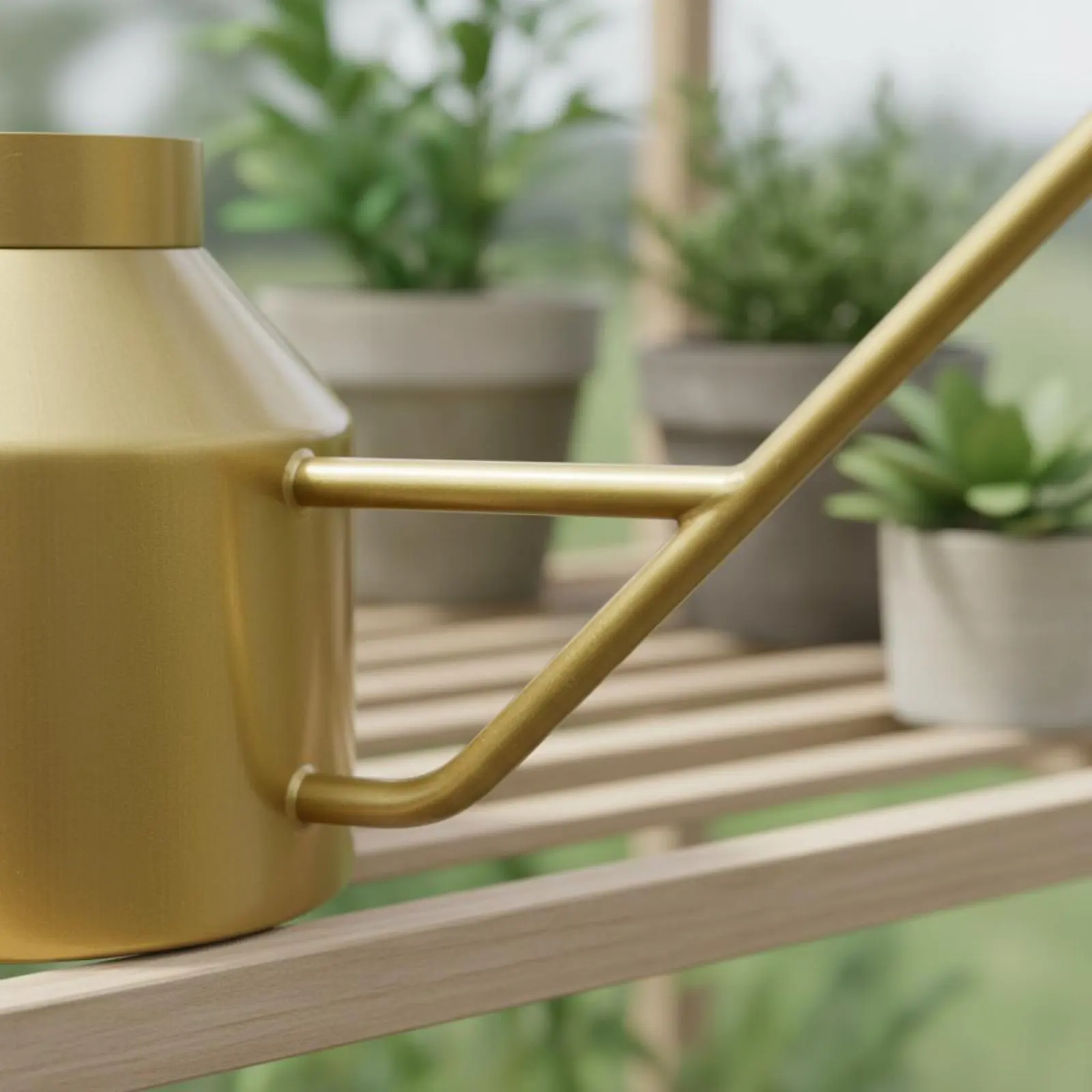 Stainless Steel Watering Can Rust Resistant Metal Watering Pot Garden Supply Easy to Pour Scratch-Proof for Greenhouse