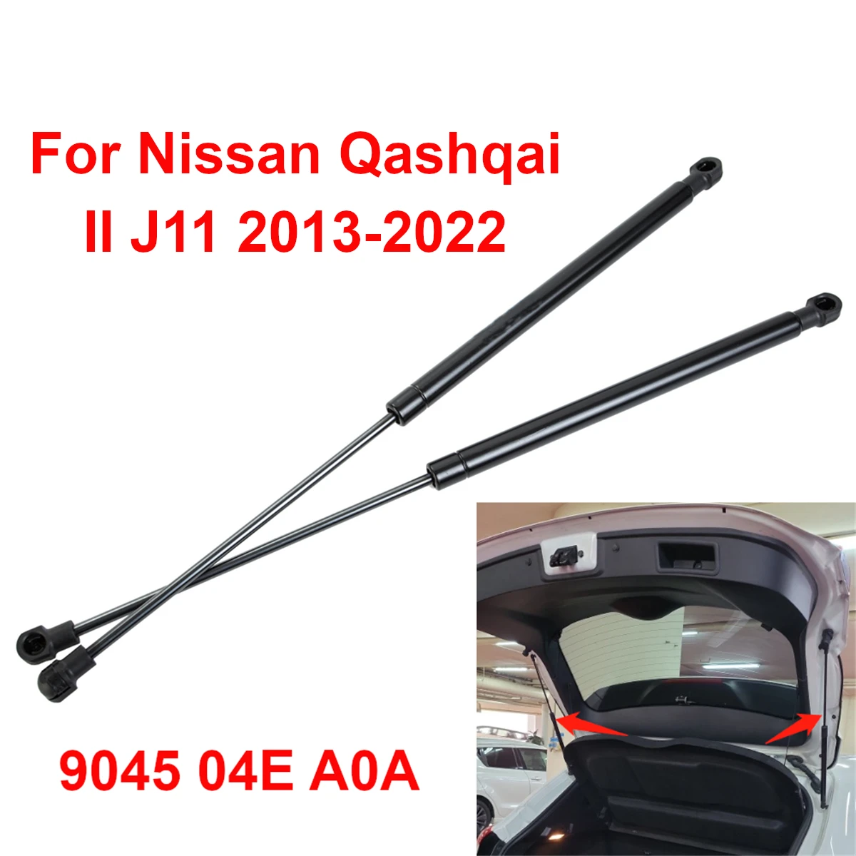 Rear Trunk Tailgate Gas Shock Dampers Lift Strut Support Rod Bars Lifter 904504EA0A for Nissan Qashqai II J11 2013-2022