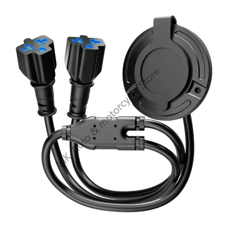 

F62F 5 in 1 20A 125V AC Power Adapter Plug Weatherproof Design Power Inlet Socket for Campers Vehicle Applications