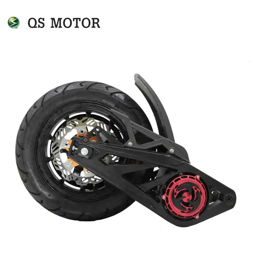 QSMOTOR 2000W 70KPH 72V 12inch DC Mid Drive Motor Assembly for Electric Motorcycle