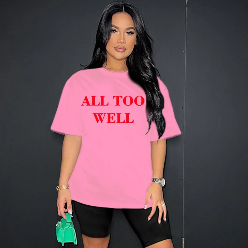 All Too Well Letters Printed Women T Shirts Cotton  Summer Fashion Gift for Fans Harajuku Comfort Tshirt Gothic Clothes