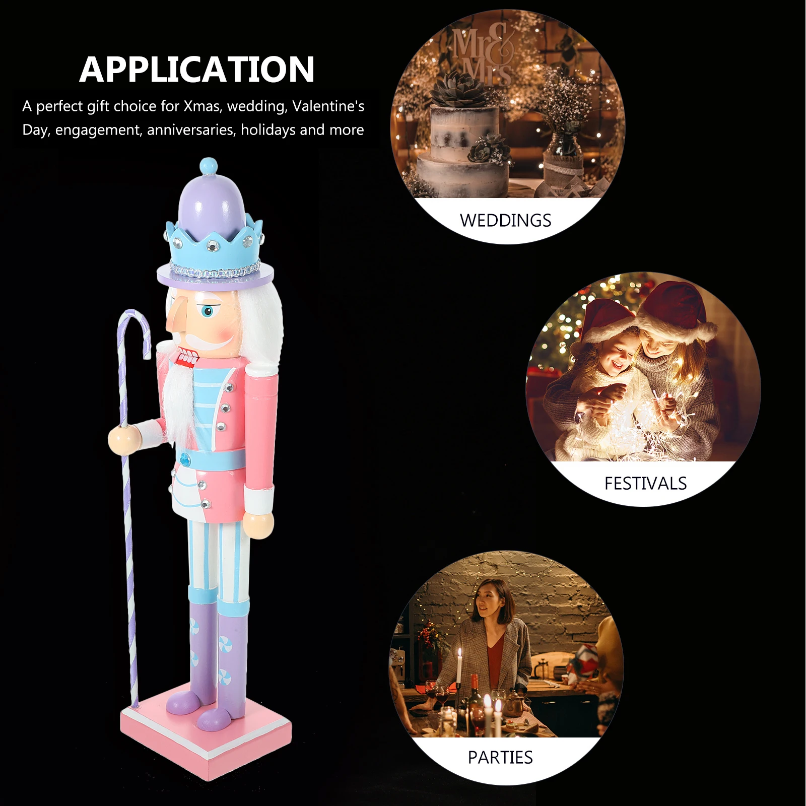

Nutcracker Ornament Christmas Figure Figures Tag Holiday Cheer Nutcrackers Statuette Decorations
